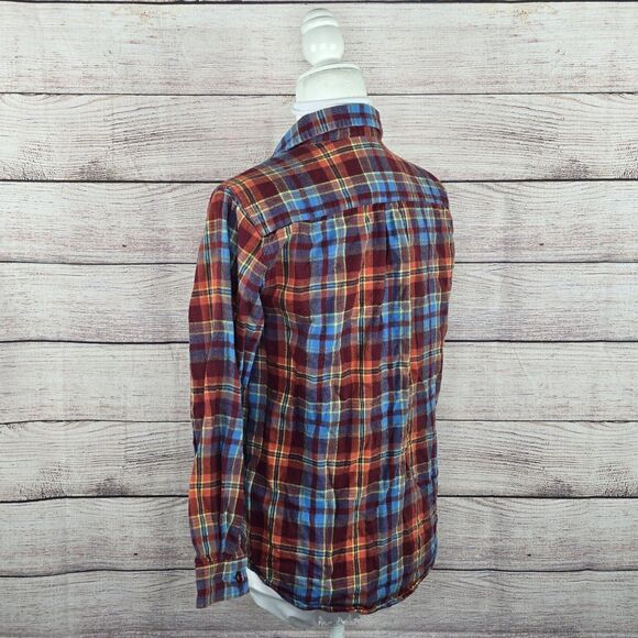 L.L. Bean Flannel Shirt Plaid Boys 14-16 Large Button Up Collared Preppy - Picture 3 of 8